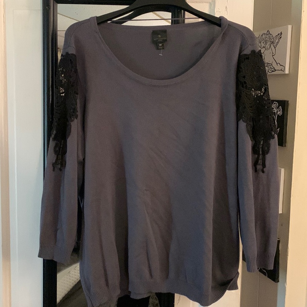 Beautiful lace cut out sweater
